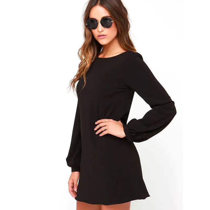 Pofmouwen Jurk in Zijde look