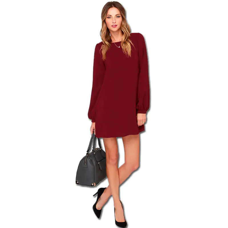 Pofmouwen Jurk in Zijde look